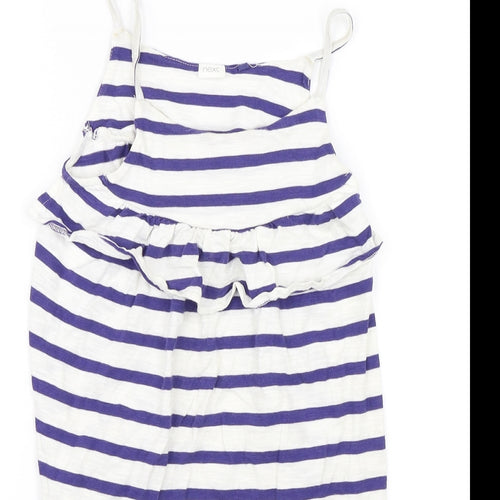 NEXT Girls Blue Striped  Shift  Size 7 Years