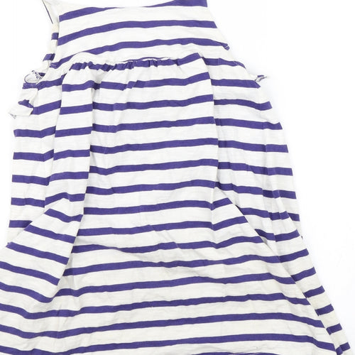 NEXT Girls Blue Striped  Shift  Size 7 Years