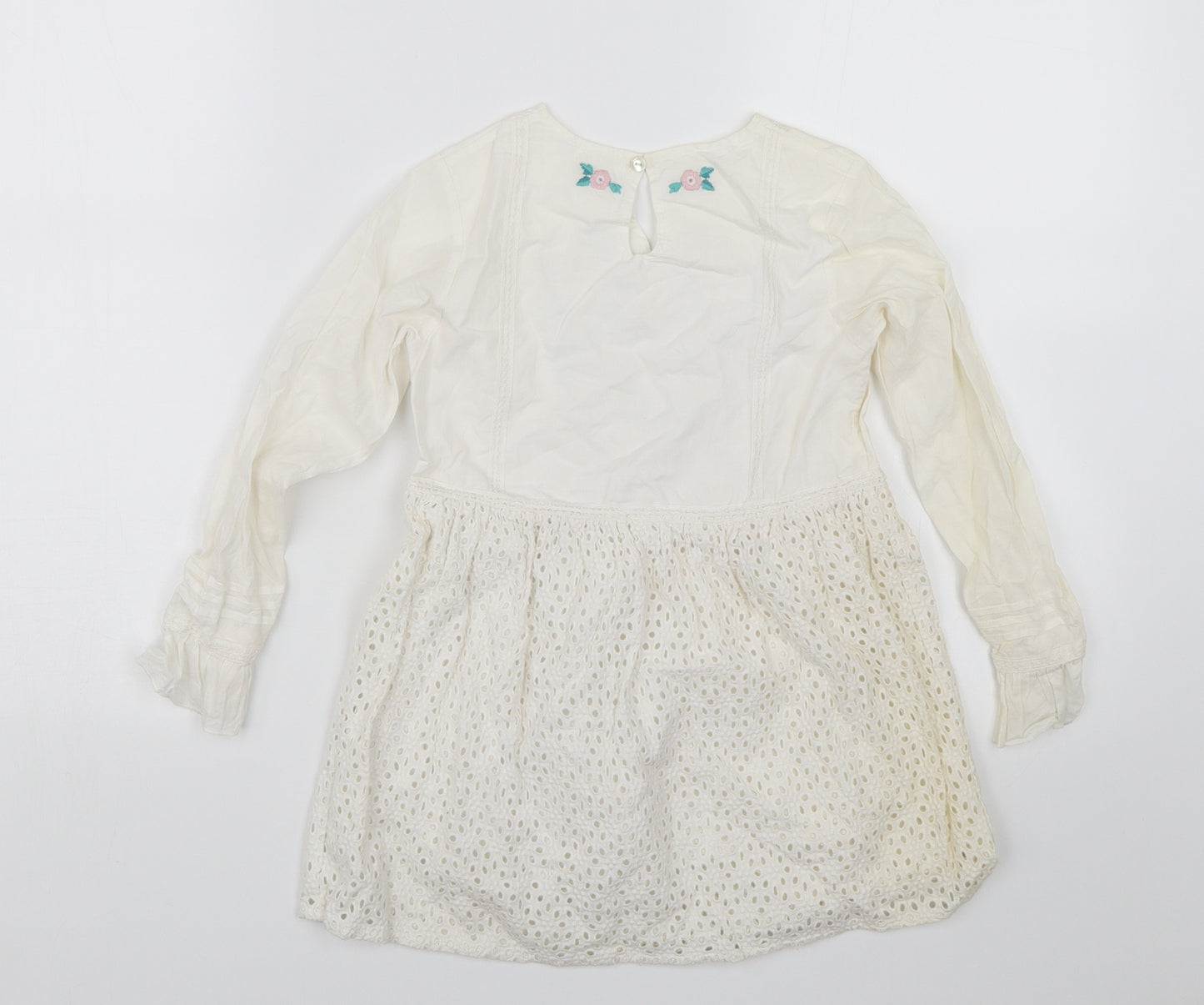 Happyology Girls White Floral  Shift  Size 6-7 Years