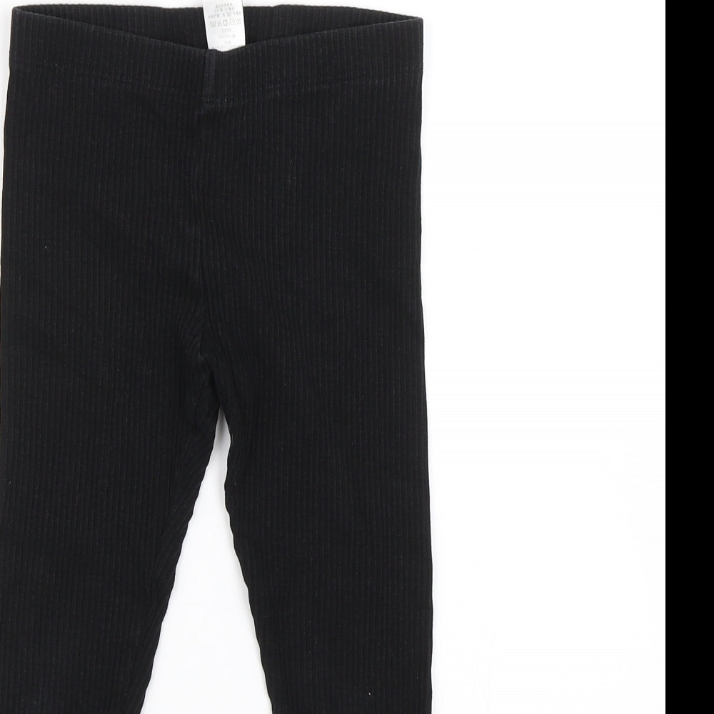 NEXT Girls Black   Jogger Trousers Size 6 Years
