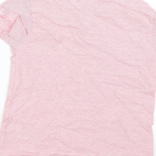 NEXT Girls Pink Striped  Basic T-Shirt Size 5-6 Years