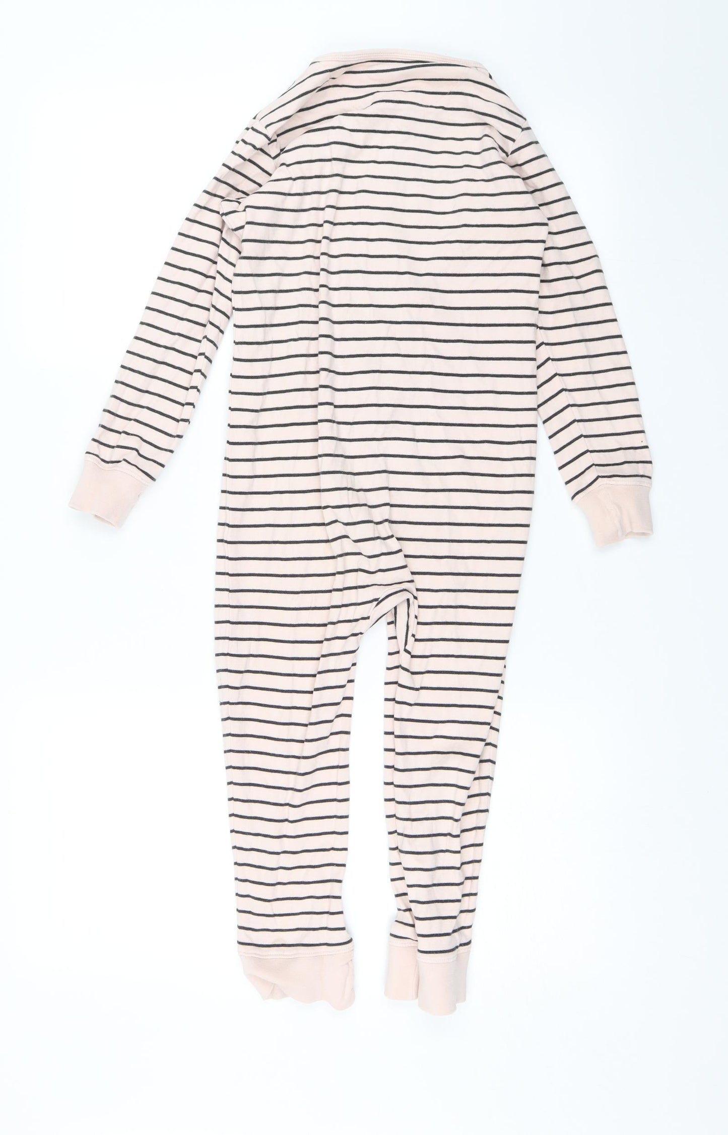 NEXT Girls Pink Striped  Top One Piece Size 7-8 Years