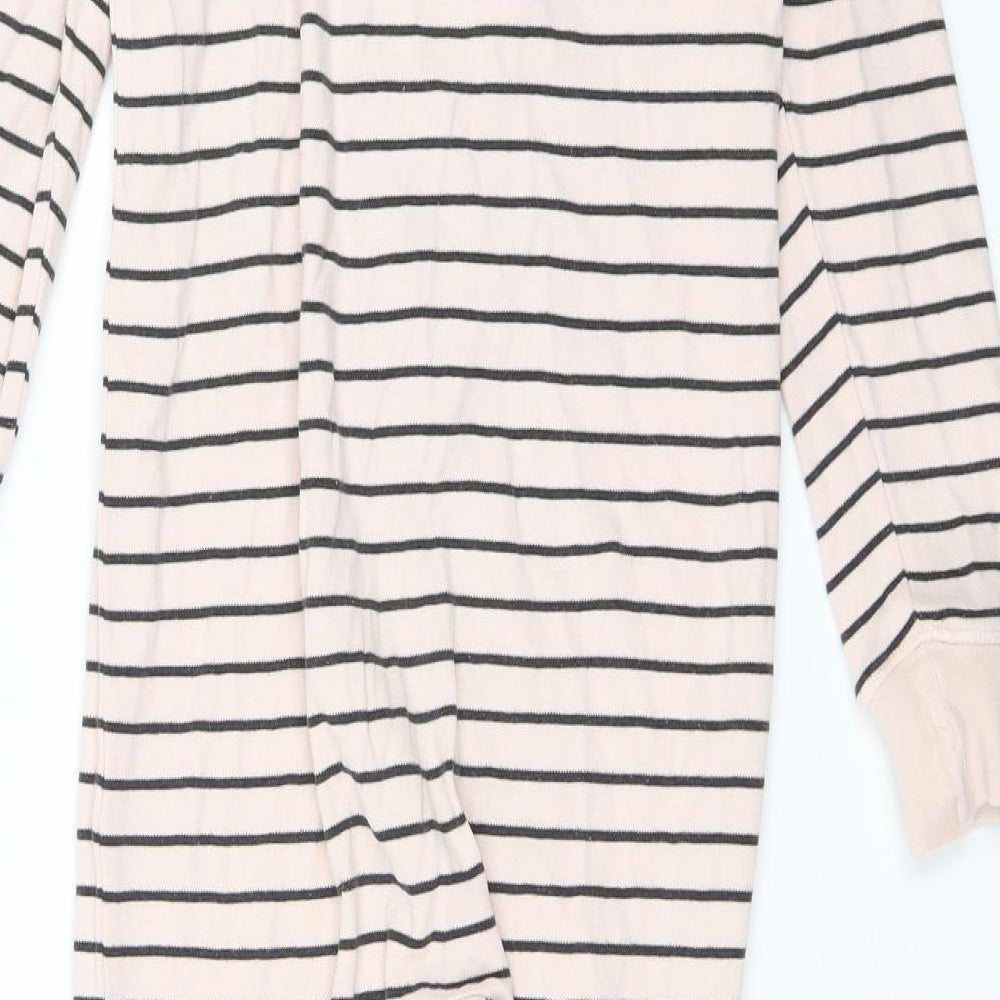 NEXT Girls Pink Striped  Top One Piece Size 7-8 Years