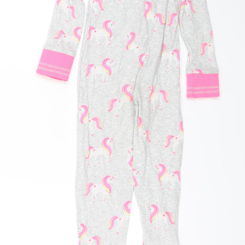 Blue Zoo Girls Grey Solid  Top One Piece Size 6-7 Years  - Unicorns