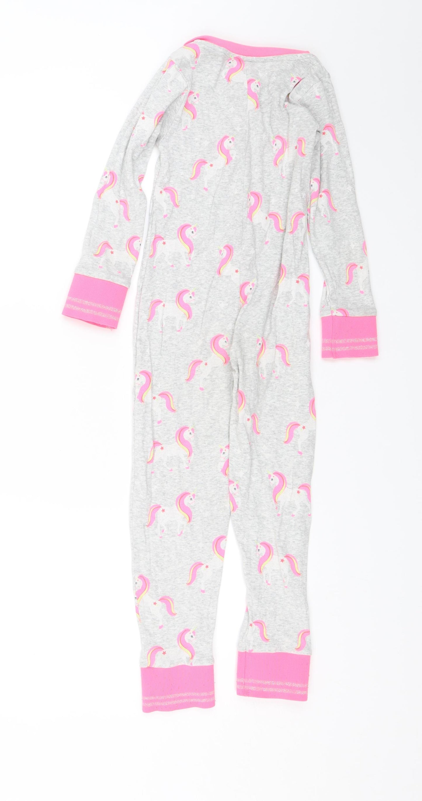Blue Zoo Girls Grey Solid  Top One Piece Size 6-7 Years  - Unicorns