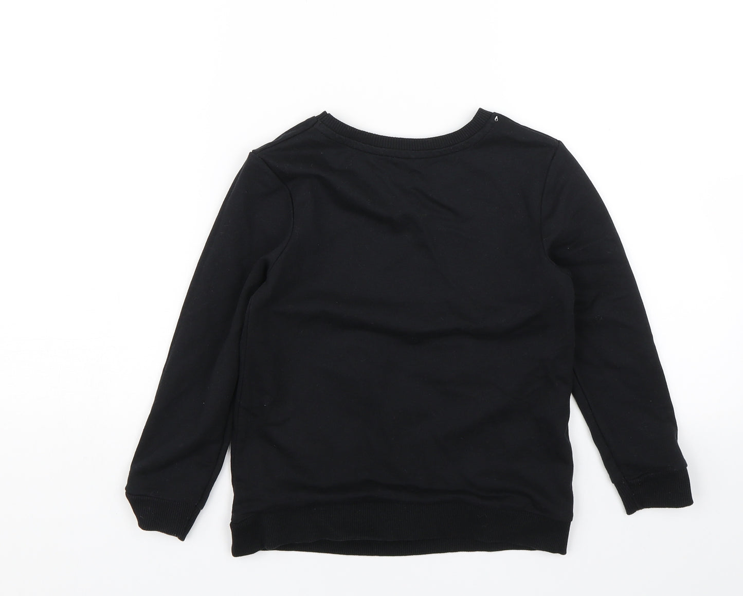 Primark Girls Black   Pullover Jumper Size 6-7 Years  - Rainbow