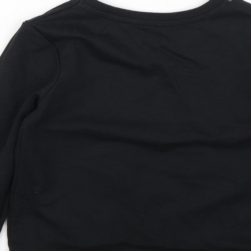 Primark Girls Black   Pullover Jumper Size 6-7 Years  - Rainbow