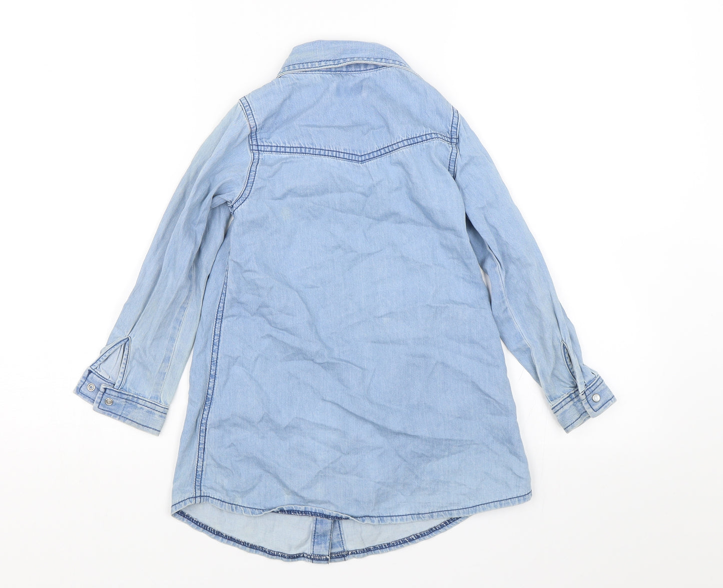NEXT Girls Blue   Shirt Dress  Size 4-5 Years