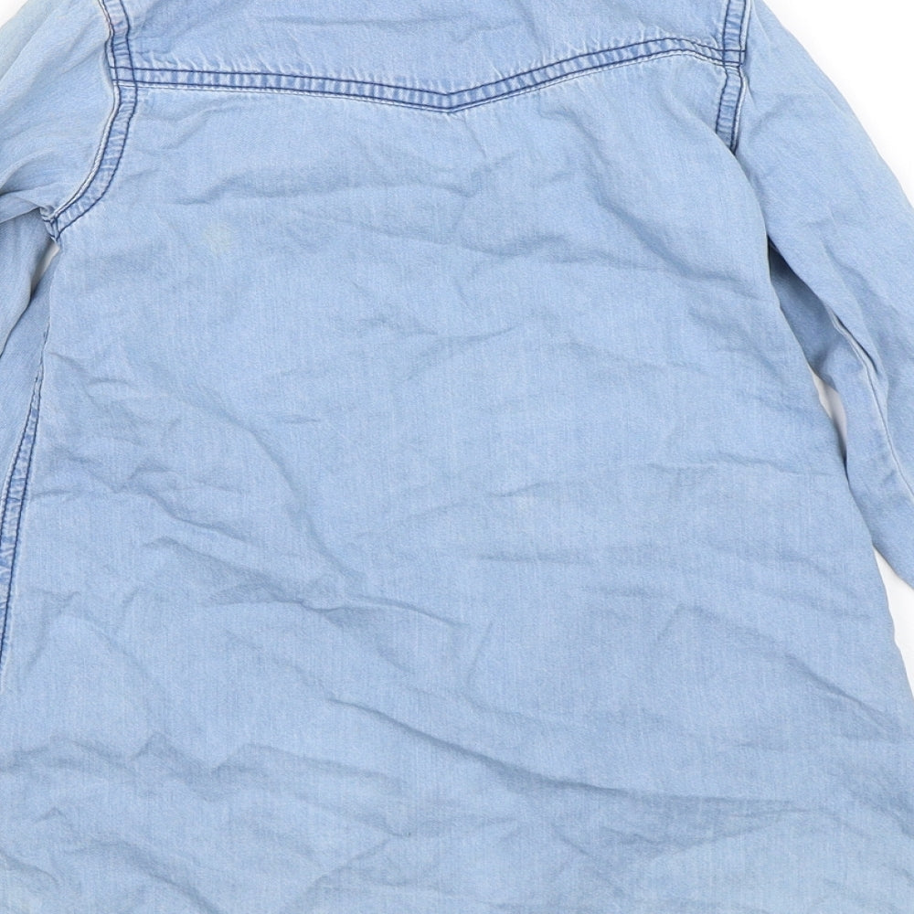 NEXT Girls Blue   Shirt Dress  Size 4-5 Years