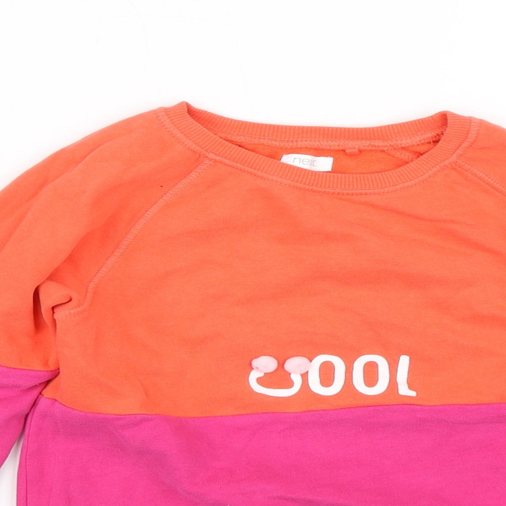 NEXT Girls Pink   Pullover Jumper Size 7 Years  - Cool