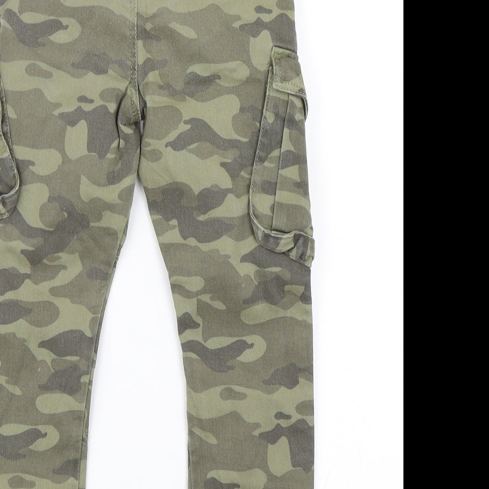TU Boys Green Camouflage Denim Cargo Trousers Size 6 Years