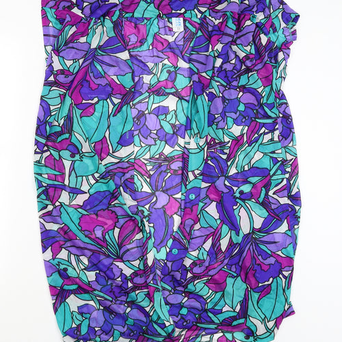 Slix Womens Multicoloured Floral  Basic Blouse One Size