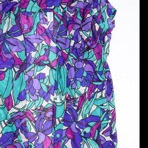 Slix Womens Multicoloured Floral  Basic Blouse One Size