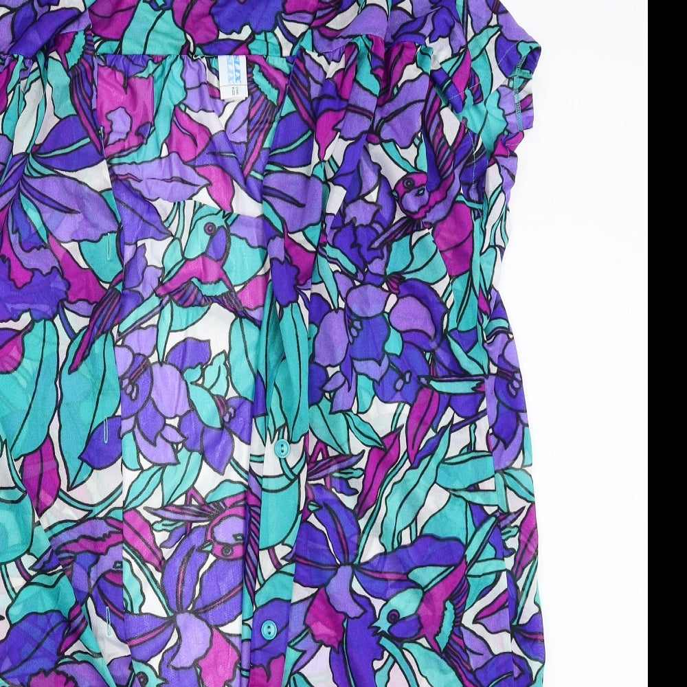 Slix Womens Multicoloured Floral  Basic Blouse One Size