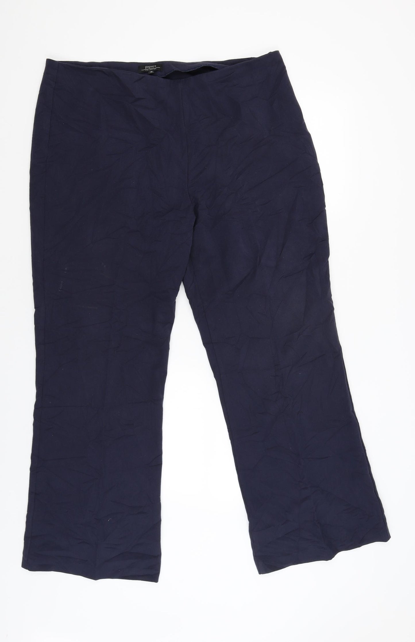 Papaya Womens Blue   Capri Trousers Size 18 L30 in