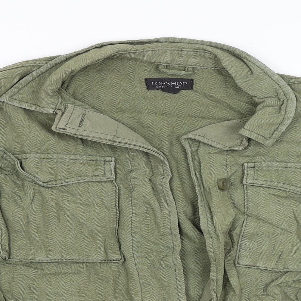 Topshop Womens Green   Cardigan Jumper Size 6