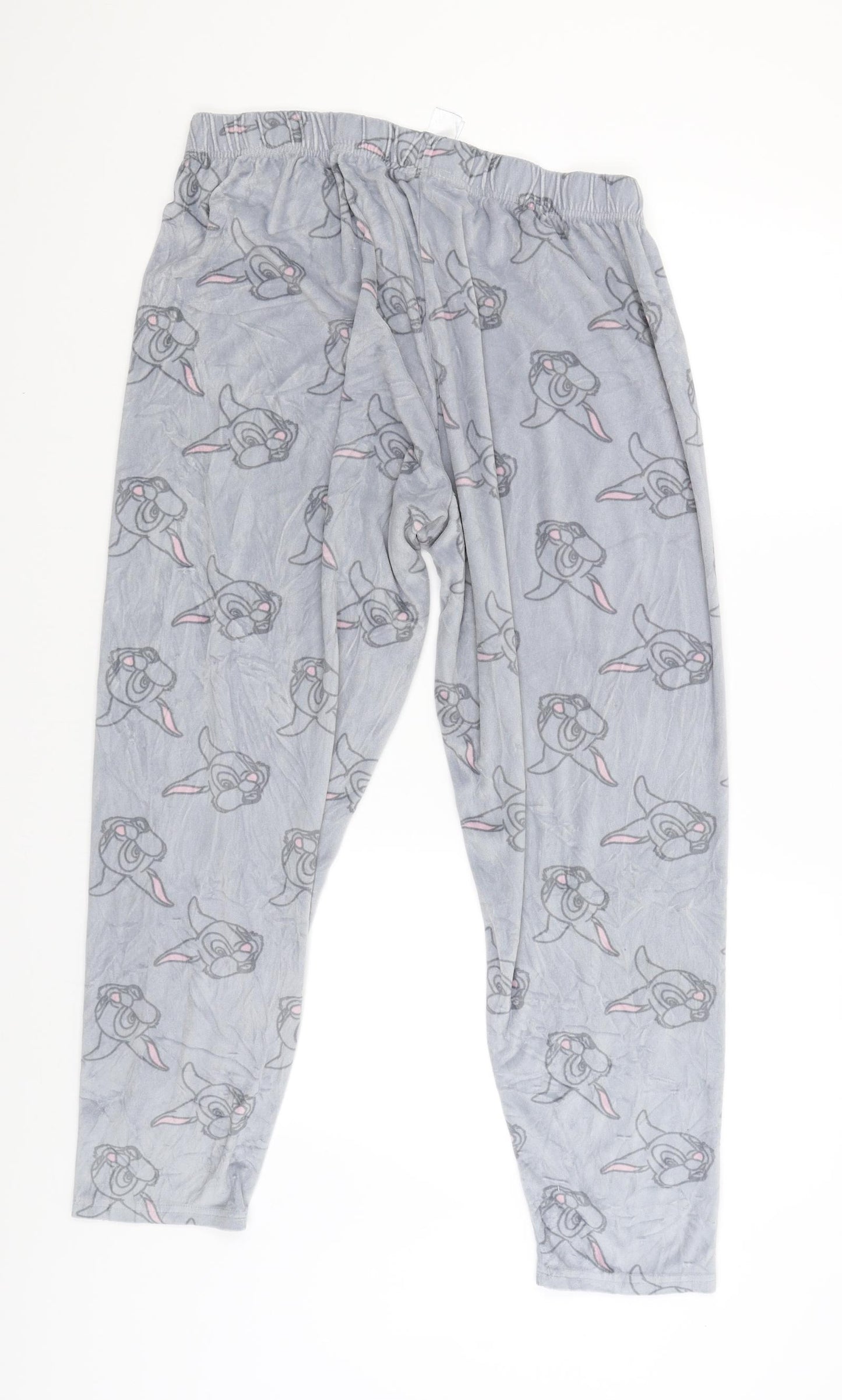 Love to Lounge Womens Grey Solid  Babydoll Pyjama Pants Size L  - Bunny Rabbit