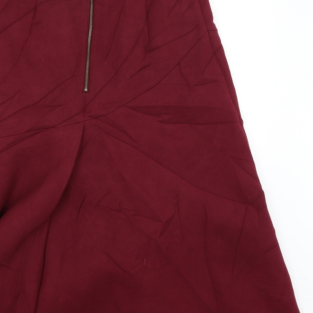 F&F Womens Red   Flare Skirt Size 12