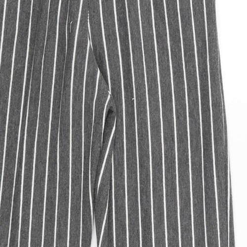 Miss Selfridge Womens Grey Striped  Jogger Trousers Size 6 L25 in