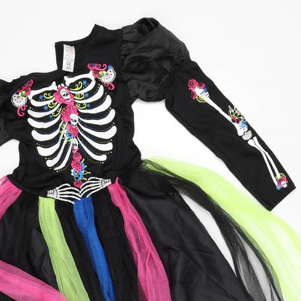 Morrisons Girls Black   A-Line  Size 11-12 Years