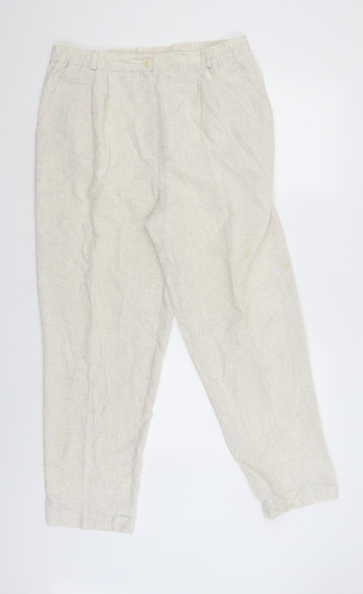 Selective Womens Beige Jegging Trousers Size 18 L28 in