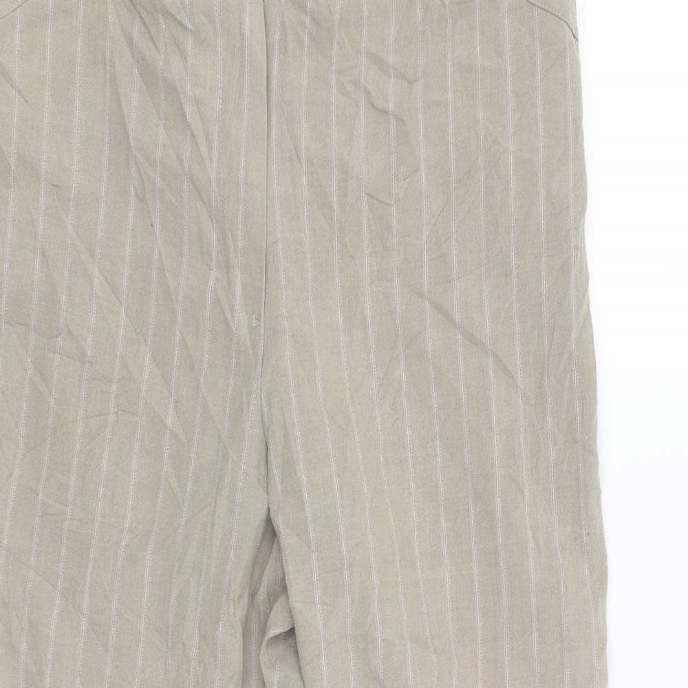 Preworn Womens Beige Striped  Trousers  Size 22 L28.5 in