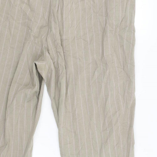 Preworn Womens Beige Striped  Trousers  Size 22 L28.5 in