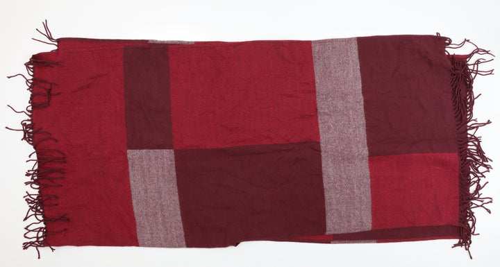 Preworn Womens Red Check Shawl/Wrap
