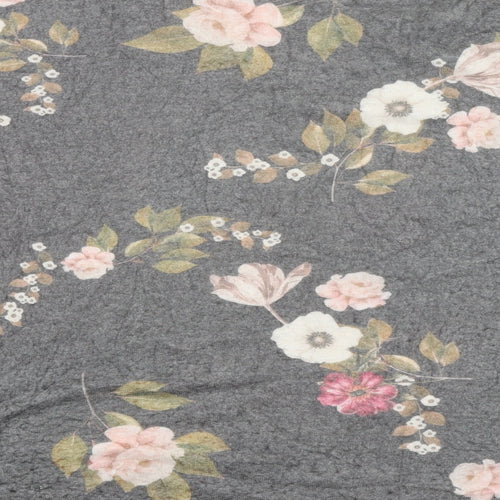 VIOLA BORGHI Womens Grey Floral  Pullover Jumper Size 2XL