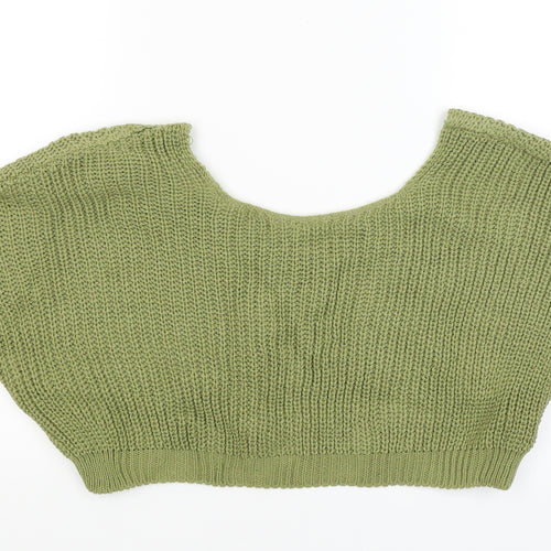 Boohoo Womens Green   Pullover Jumper Size M
