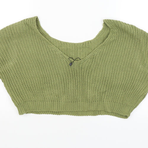 Boohoo Womens Green   Pullover Jumper Size M