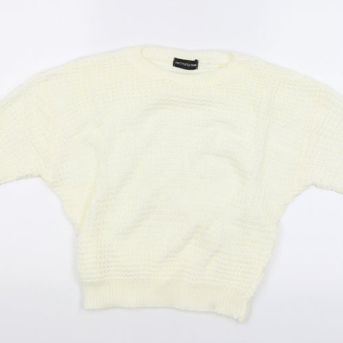 PRETTYLITTLETHING Womens White   Pullover Jumper Size M
