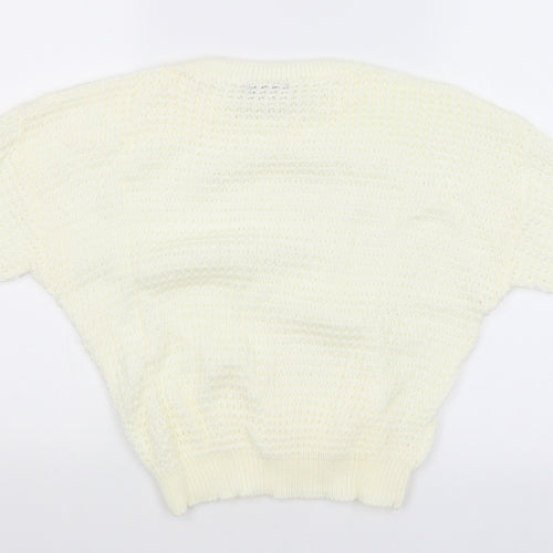 PRETTYLITTLETHING Womens White   Pullover Jumper Size M
