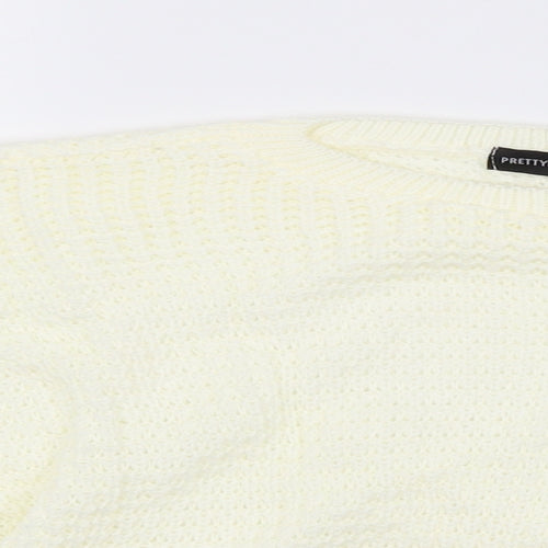 PRETTYLITTLETHING Womens White   Pullover Jumper Size M