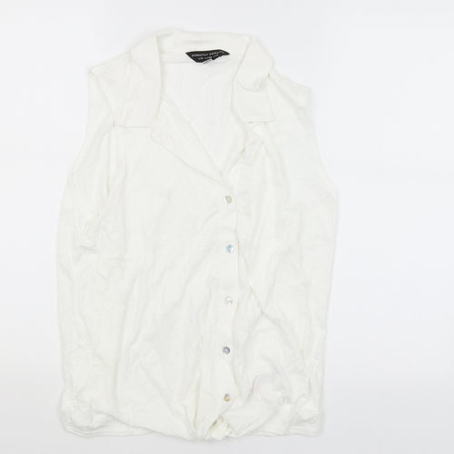 Dorothy Perkins Womens White   Basic Button-Up Size 10