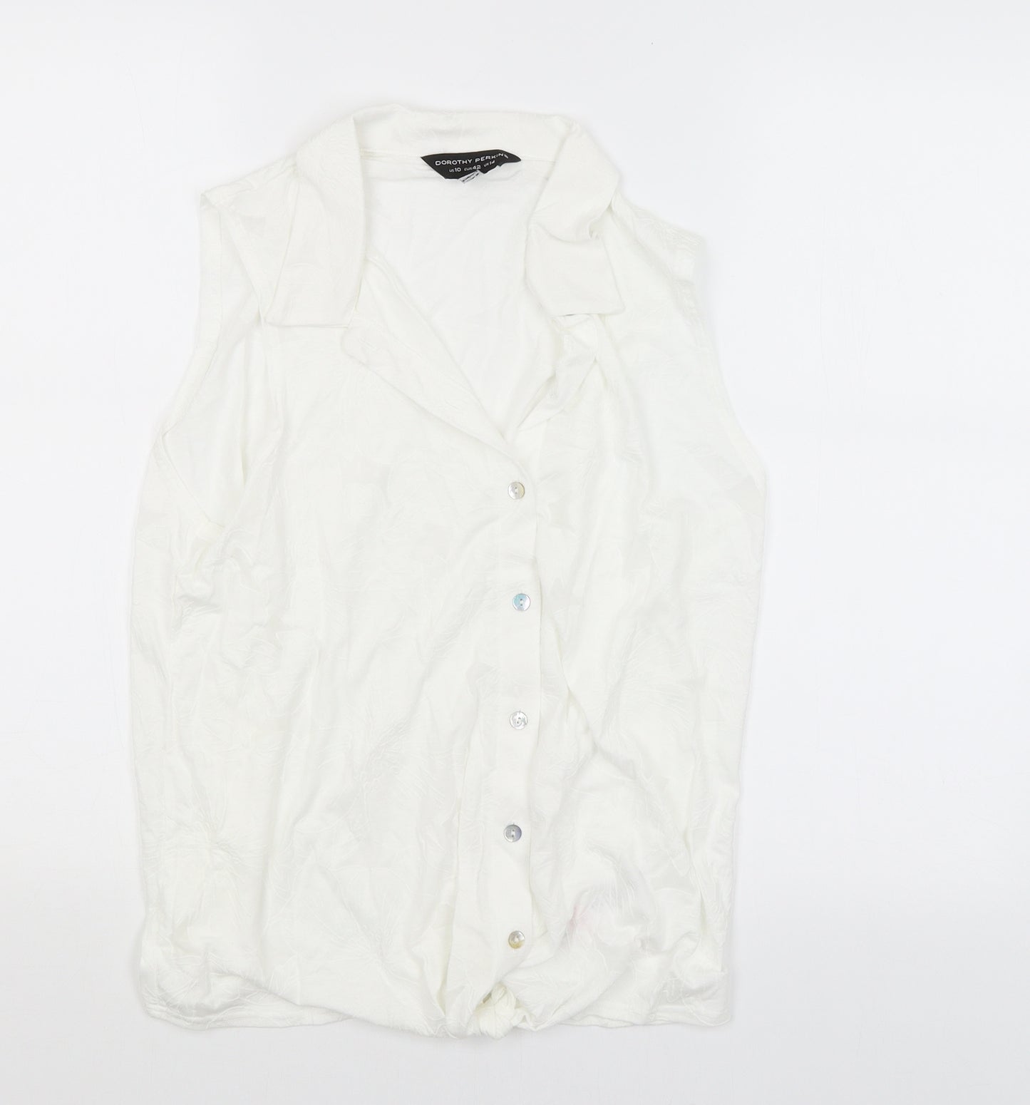 Dorothy Perkins Womens White   Basic Button-Up Size 10