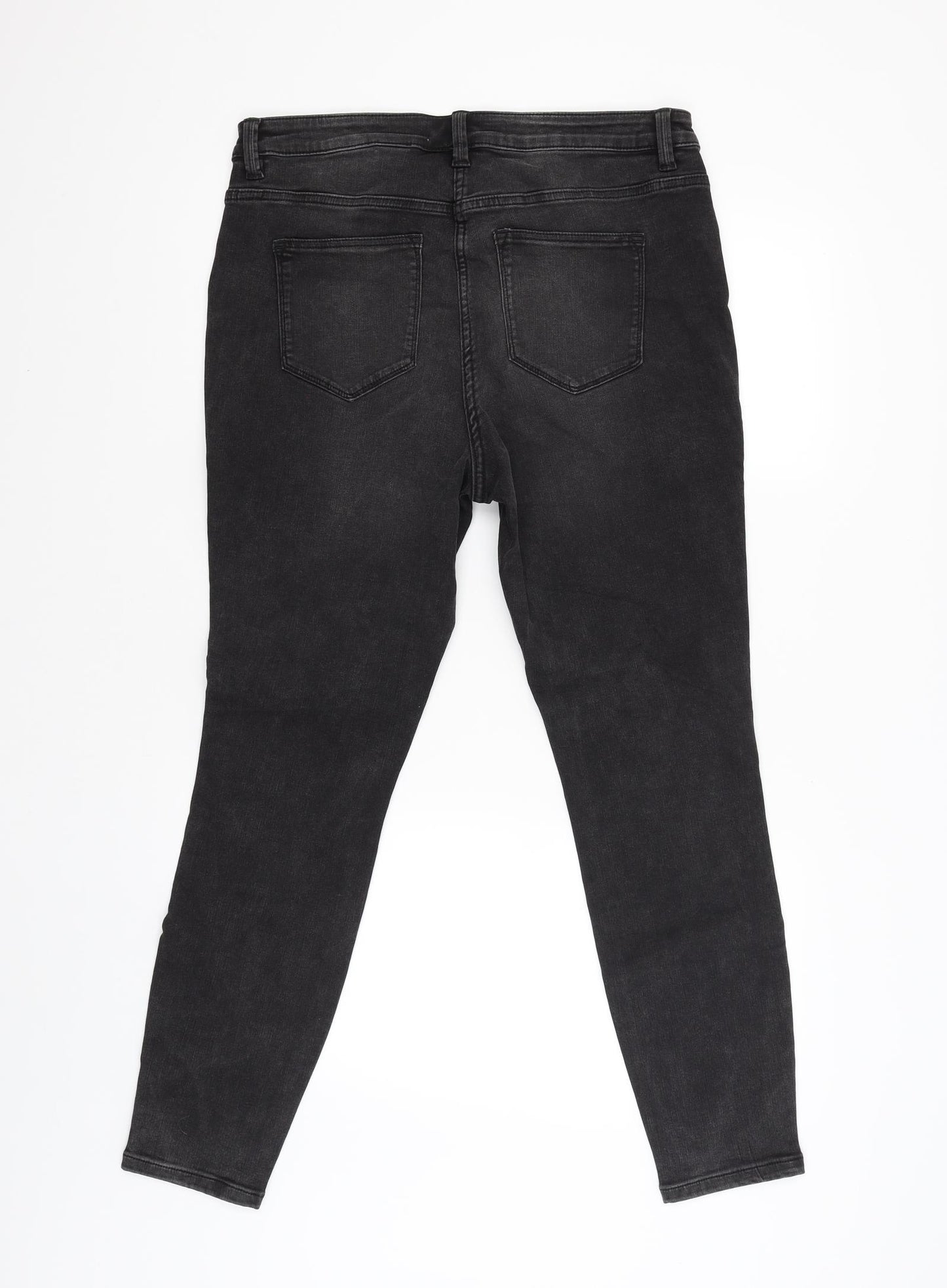 NEXT Womens Black   Straight Jeans Size 16 L28 in