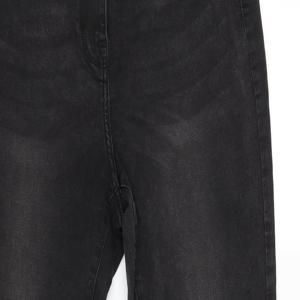 NEXT Womens Black   Straight Jeans Size 16 L28 in