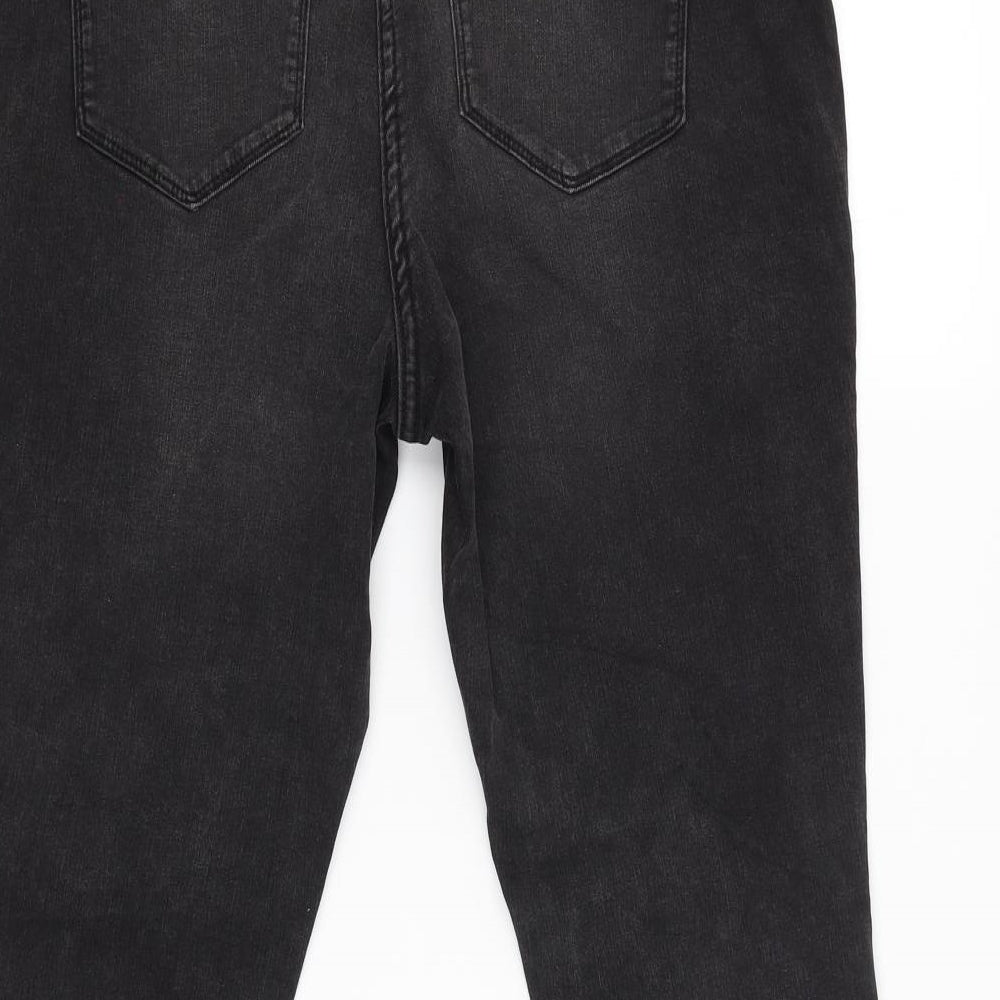 NEXT Womens Black   Straight Jeans Size 16 L28 in