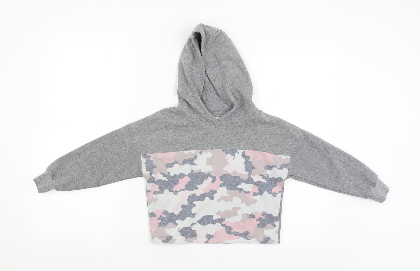 F&F Girls Grey   Pullover Hoodie Size 5-6 Years