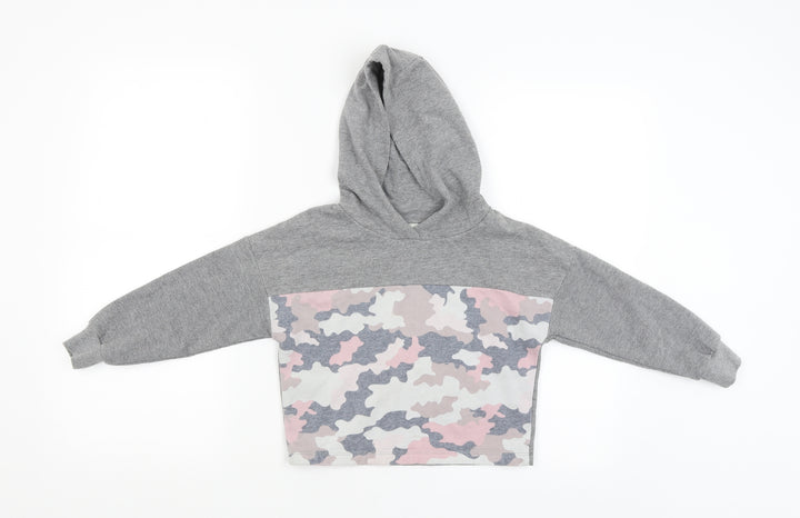 F&F Girls Grey Pullover Hoodie Size 5-6 Years