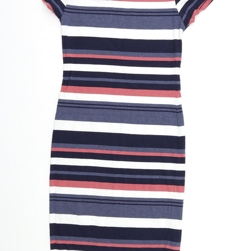 proimark Womens Multicoloured Striped  T-Shirt Dress  Size 10