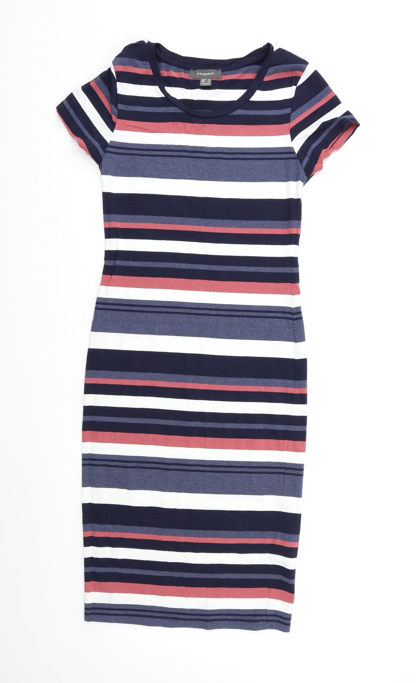 proimark Womens Multicoloured Striped  T-Shirt Dress  Size 10