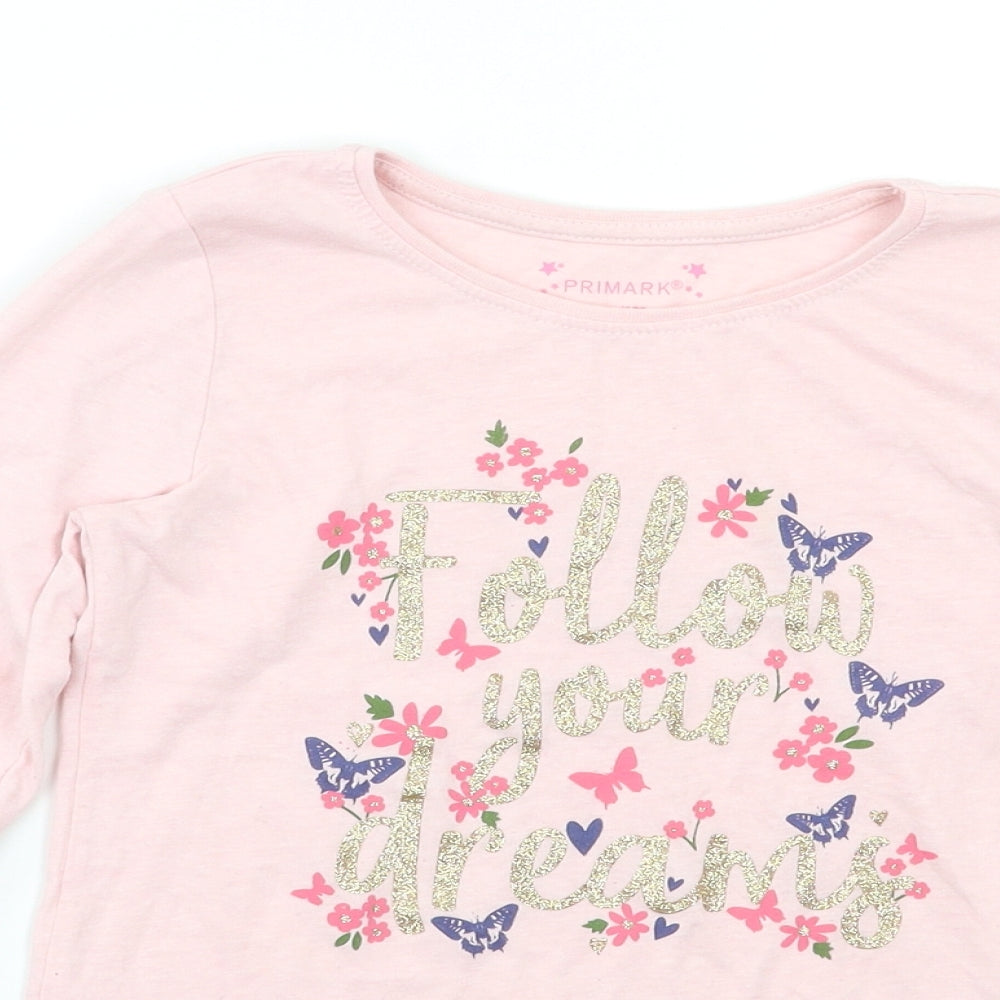Primark Girls Pink   Top Pyjama Top Size 6-7 Years