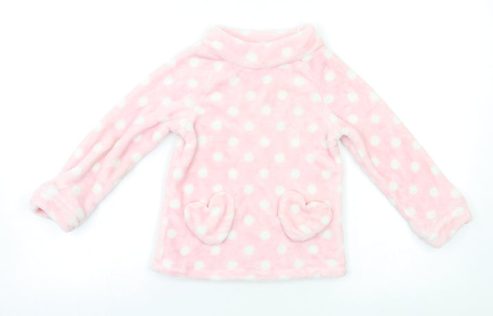 TU Girls Pink Polka Dot Top Pyjama Top Size 5 Years