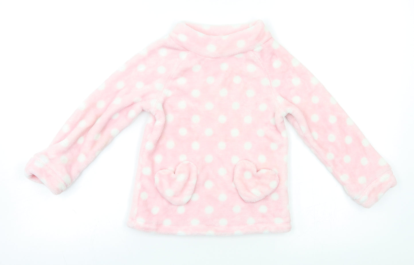 TU Girls Pink Polka Dot  Top Pyjama Top Size 5 Years