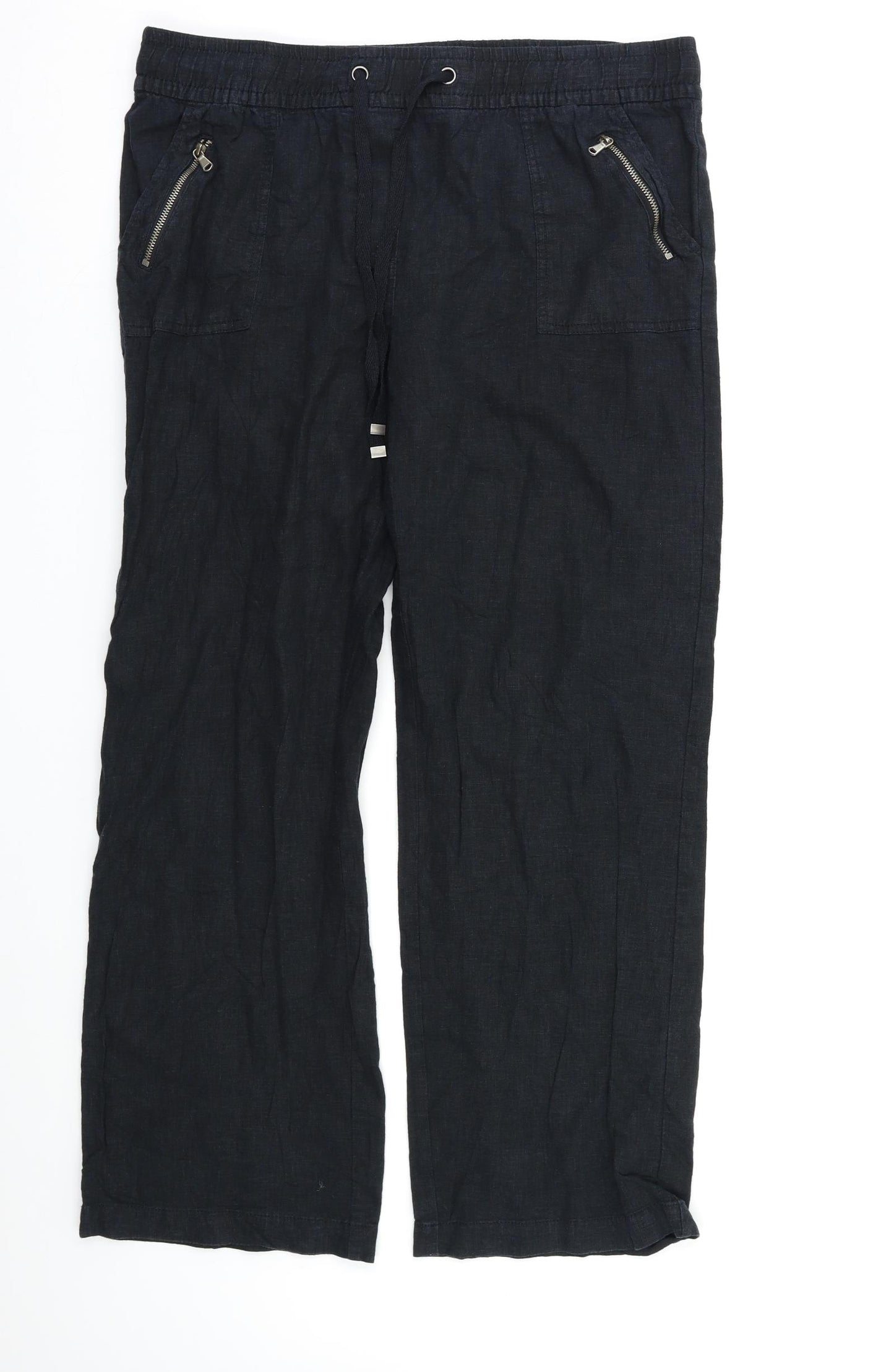 George Womens Black   Trousers  Size 14 L27 in