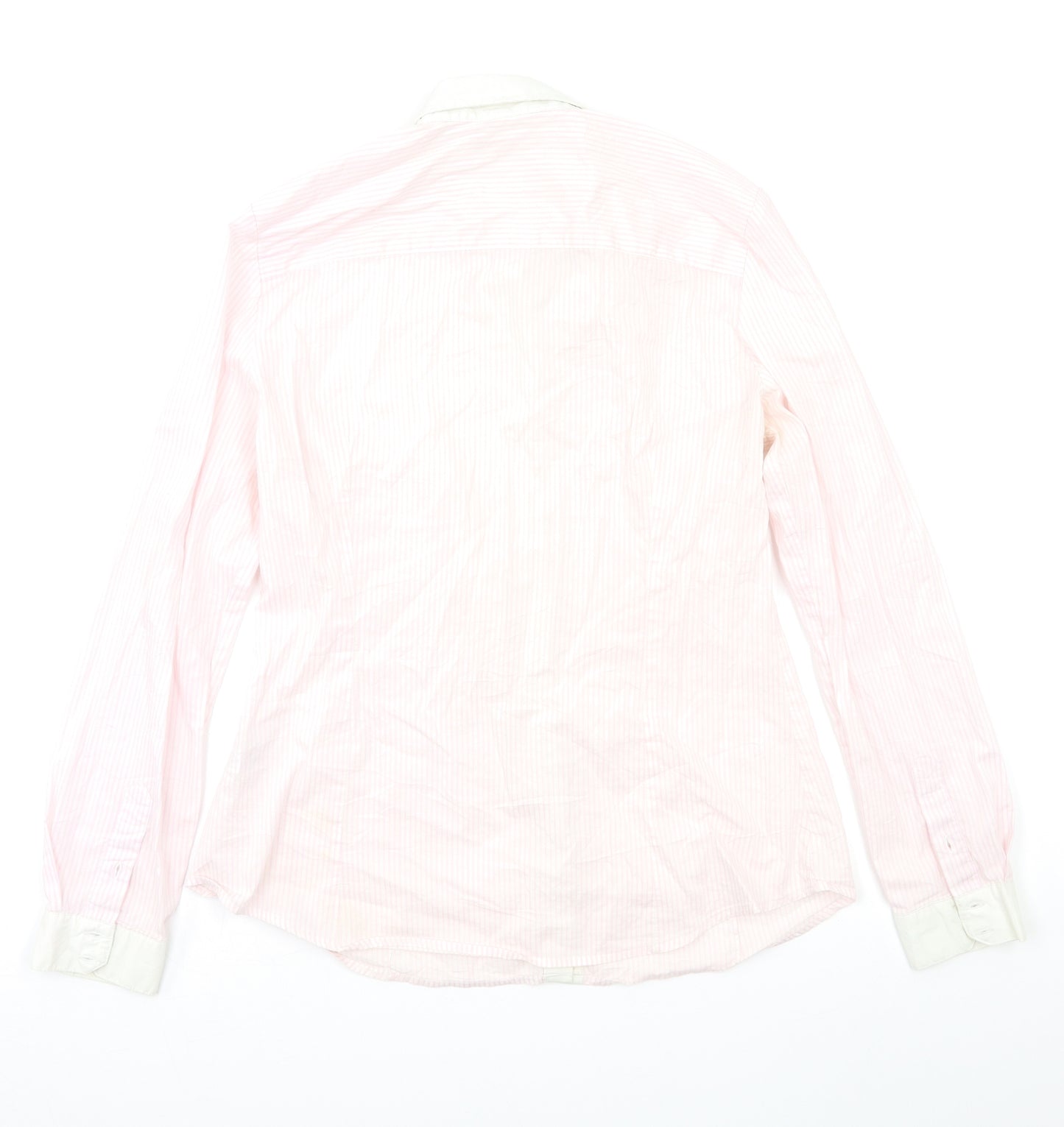 RESERVED Womens Pink Striped  Basic Button-Up Size 12