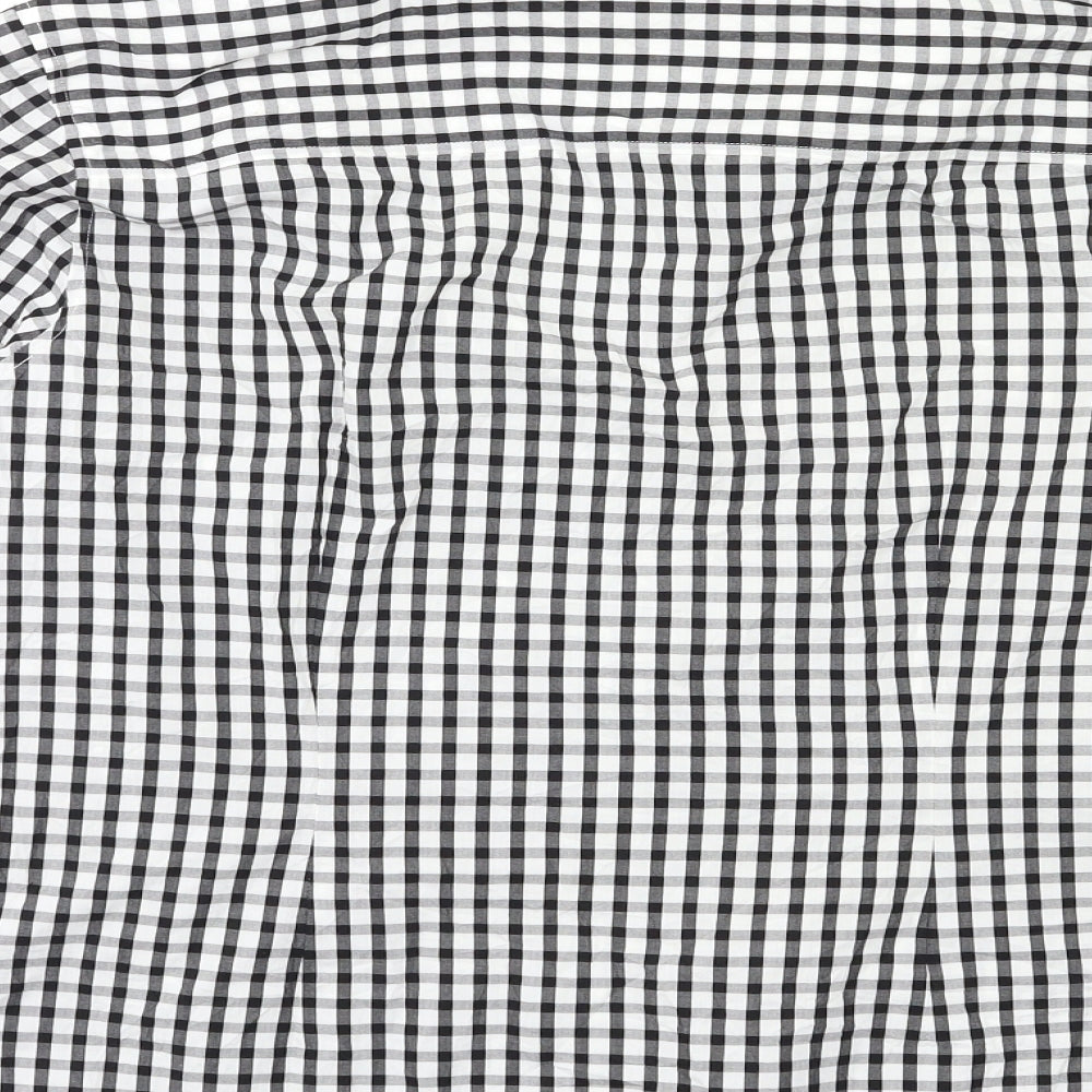 Jaeger Womens Black Check  Basic Button-Up Size 14