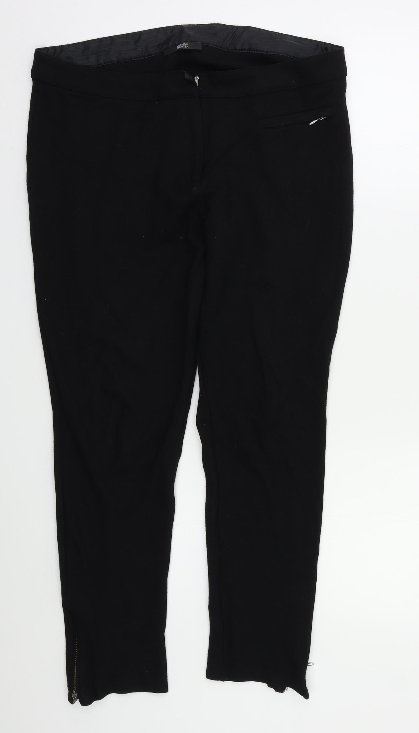 M&S Womens Black   Jegging Trousers Size 14 L26 in